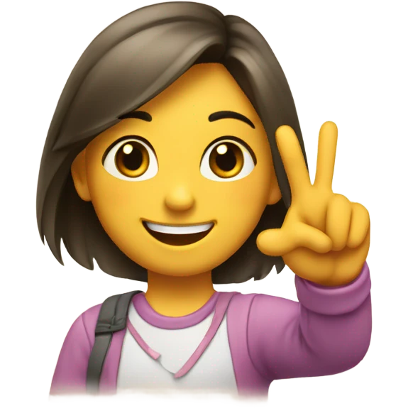 a 25 year girl showing thumb with happy  emoji