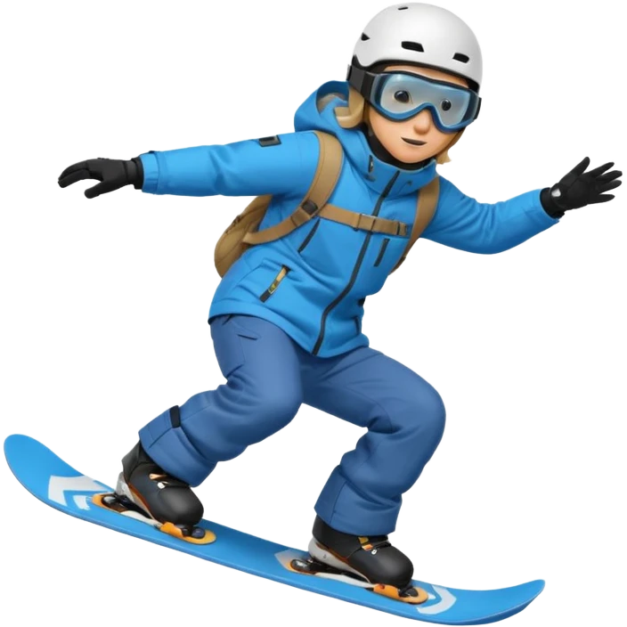 Snowboarder mid-air emoji