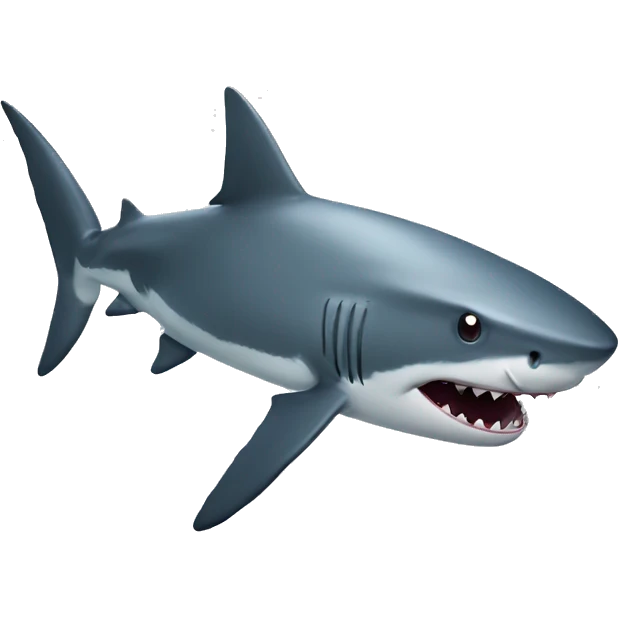 A shark with big teeth  emoji