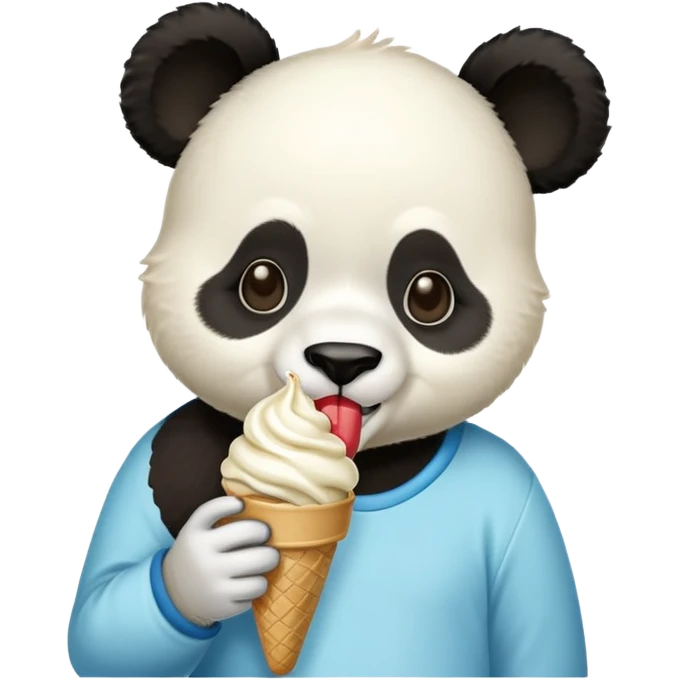 NkPanda eating ice cream emoji
