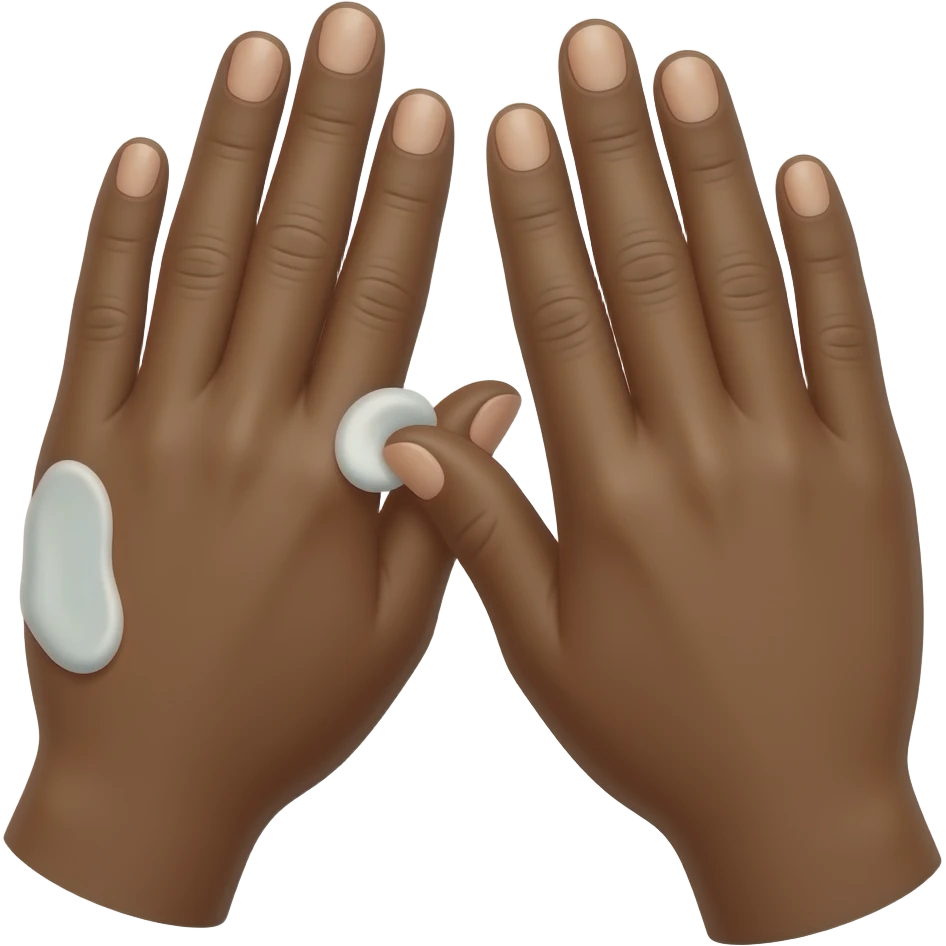 HANDS ONLY DARKBEOWN SKIN APPLYING CREAM emoji