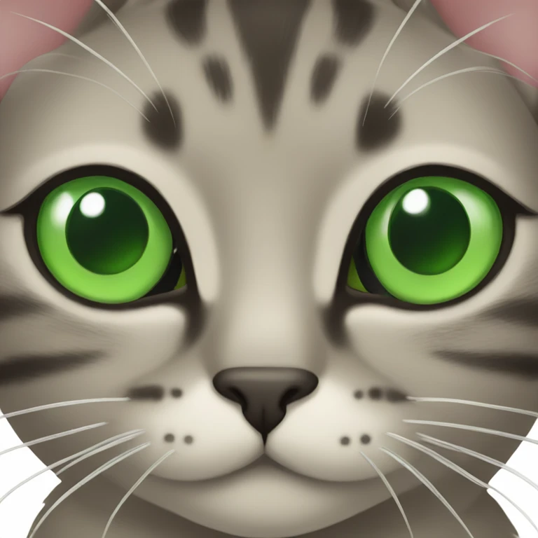 Cat with green eyes emoji