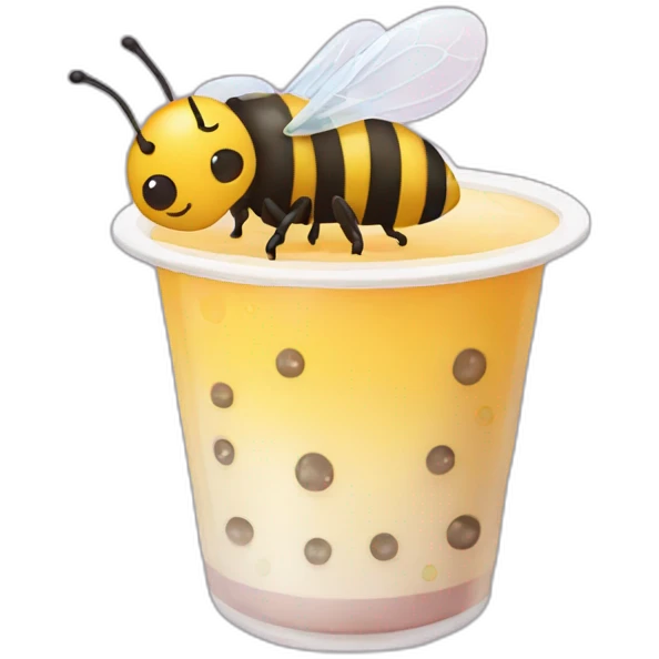 Bubble tea bee emoji