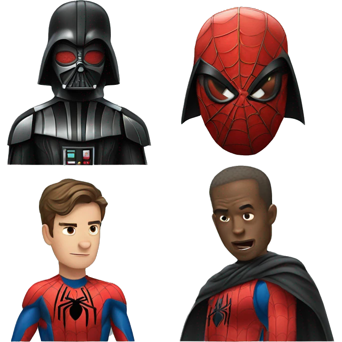 Spider-Man with darth vader style  emoji