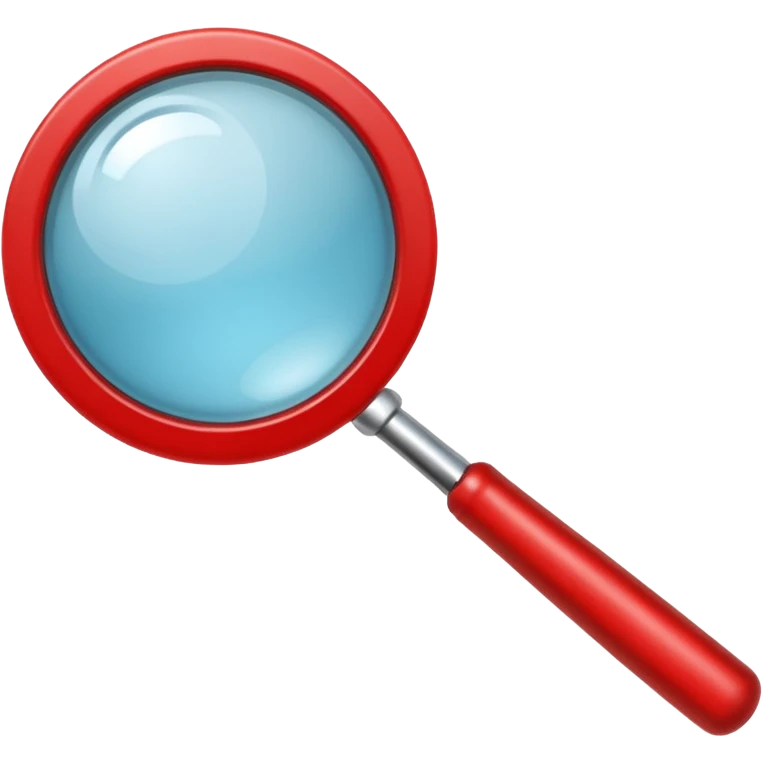 RED Magnifying Glass emoji