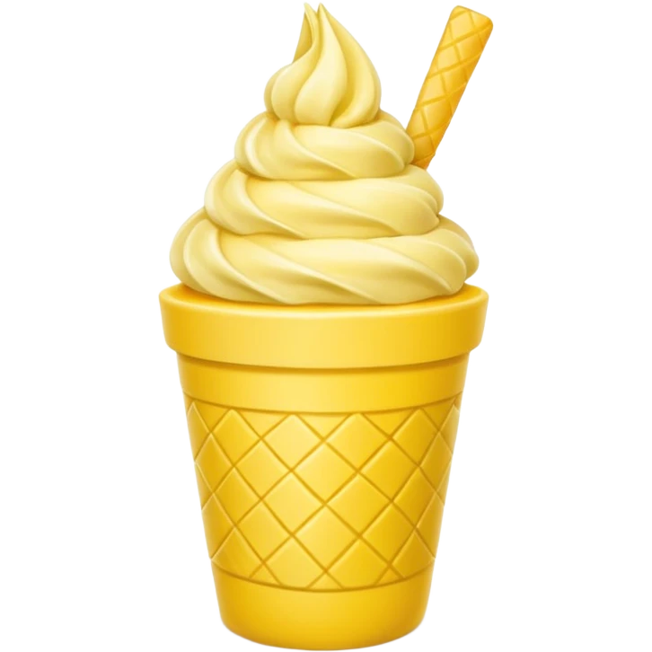 Dole whip in a yellow cup emoji