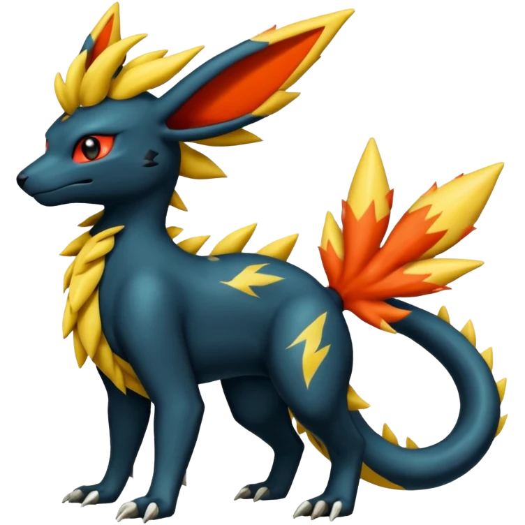 Flareon-Salandit-Electrike-Zeraora-Fakémon-hybrid-creature (full body)  emoji