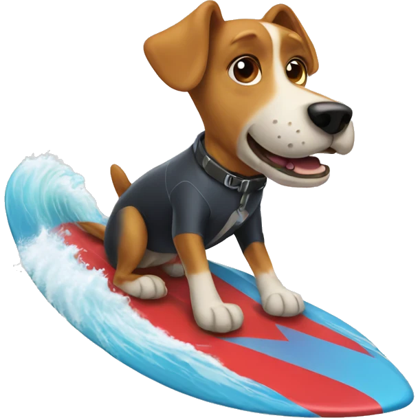 Dog surfing  emoji