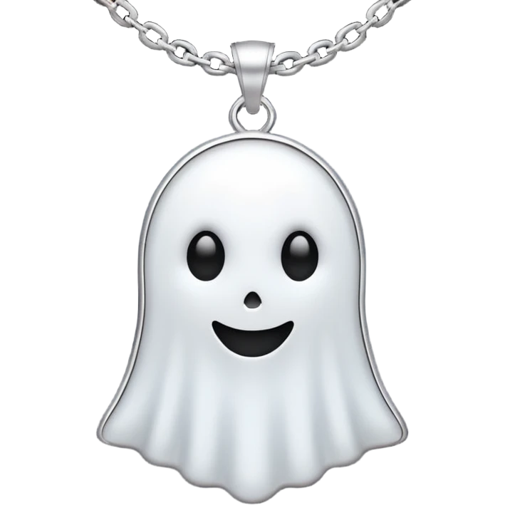 ghost shaped neckless emoji