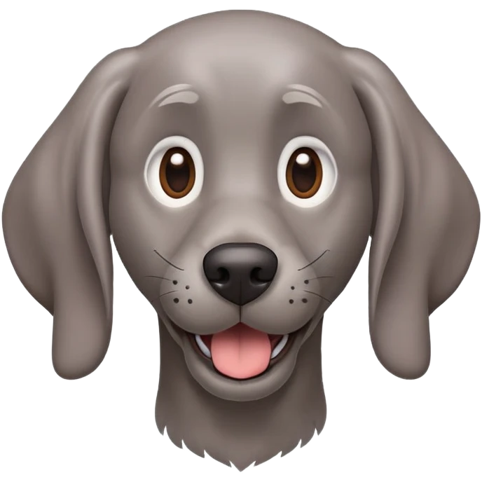 cinematic-comical-weimaraner-portrait-emoji,-head-tilted-dramatically-with-an-exaggeratedly-amused-expression,-featuring-a-vibrant-grey-fur-with-a-lively-sheen,-wide,-expressive-brown-eyes-filled-with-playful-disbelief emoji