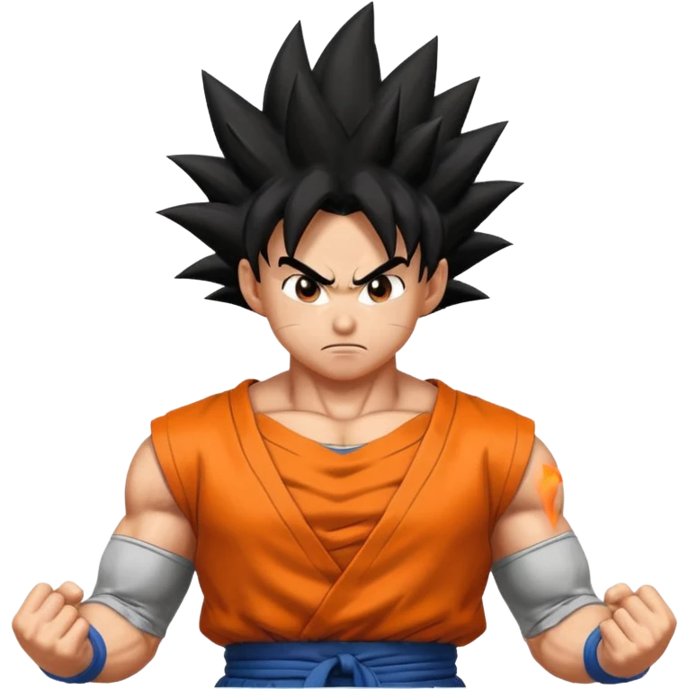 Goku powering up emoji