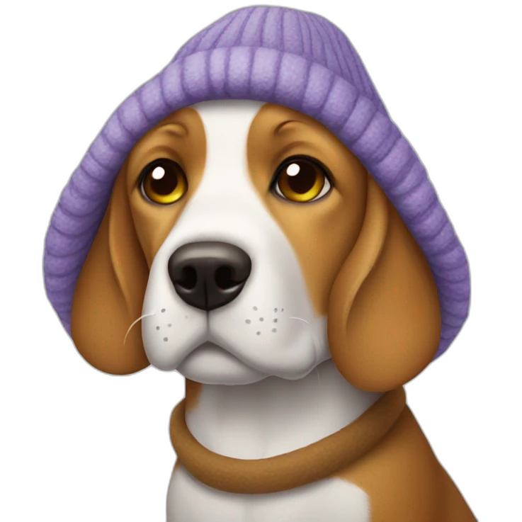 Beagle con gorrito para dormir emoji