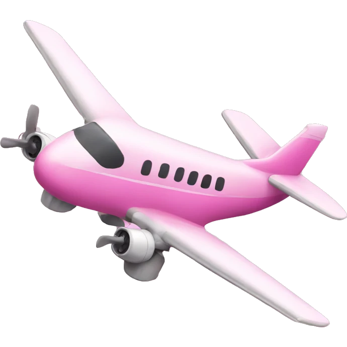 Pink airplane emoji