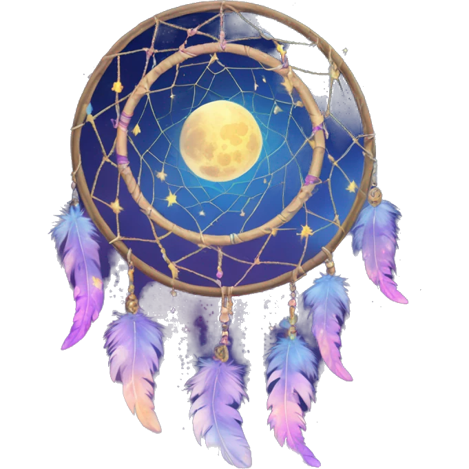 Sparkly moon-and-stars-galaxy-dreamcatcher emoji