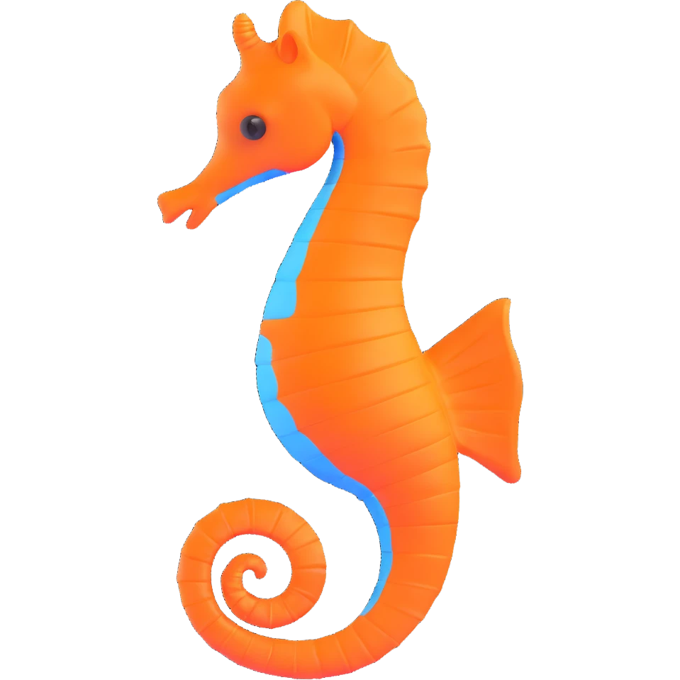 blue seahorse emoji