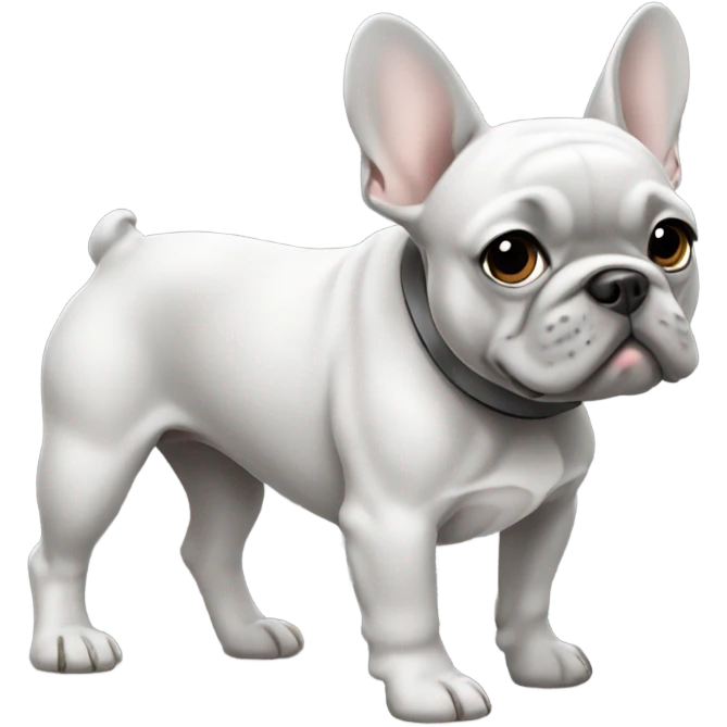 French bulldog grey color emoji