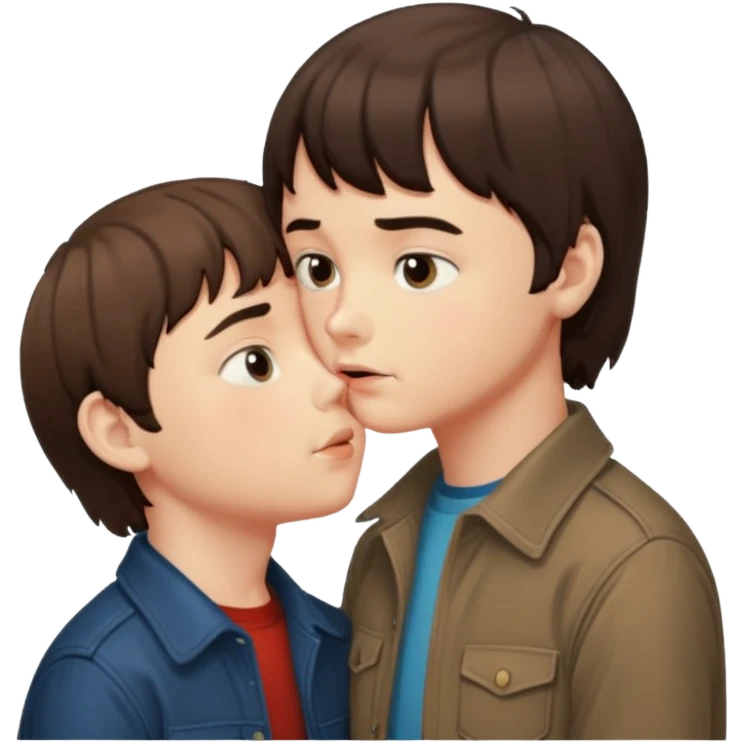 will byers and mike wheeler kissing emoji