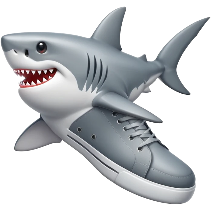 Shark wearing shoes emoji