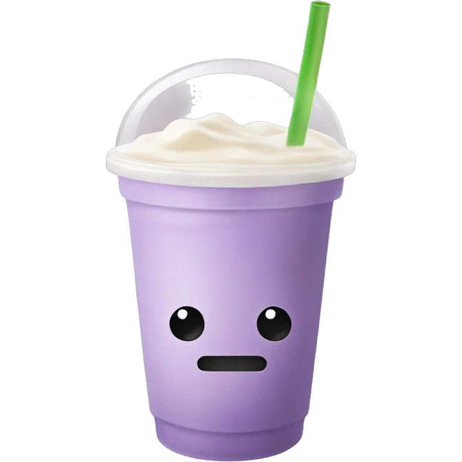 taro milk tea with boba emoji