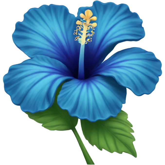blue hibiscus flower with shades of blue  emoji