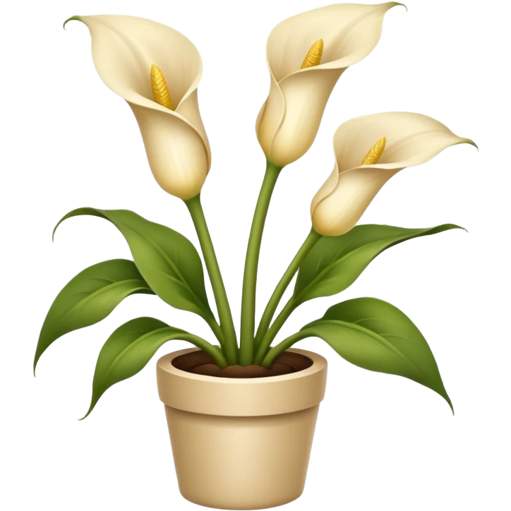 Beige Calla plant emoji