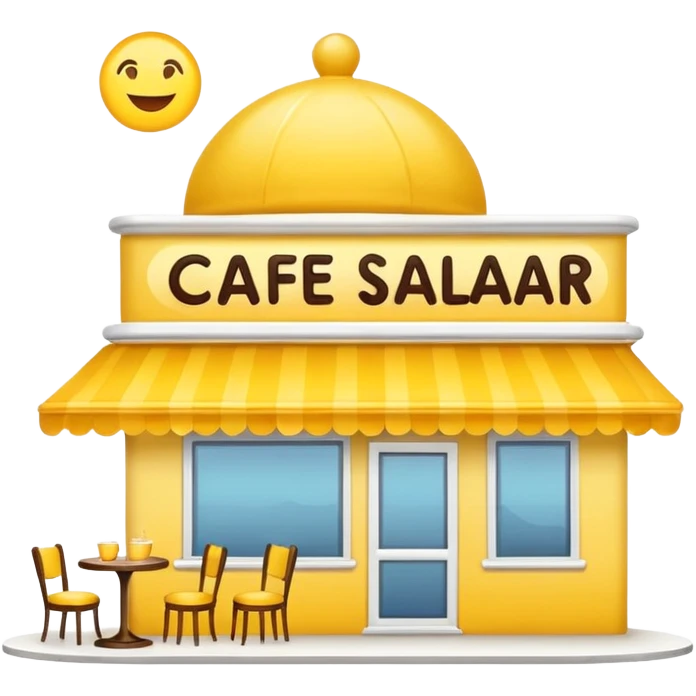 کافه دارم به اسم کافه سالار با رنگ زرد یه ایموجی براش بساز  emoji