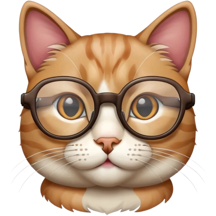 Cat wearing glasses emoji