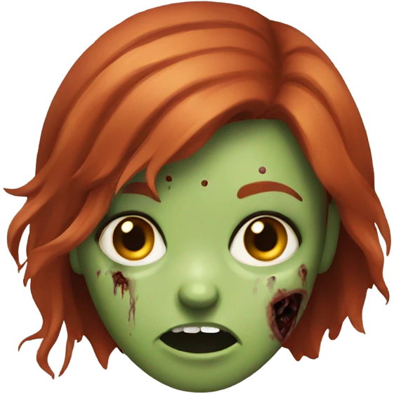 redhead zombie girl emoji