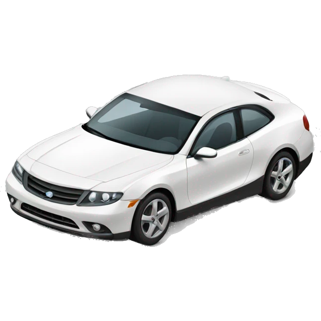 white modern car emoji