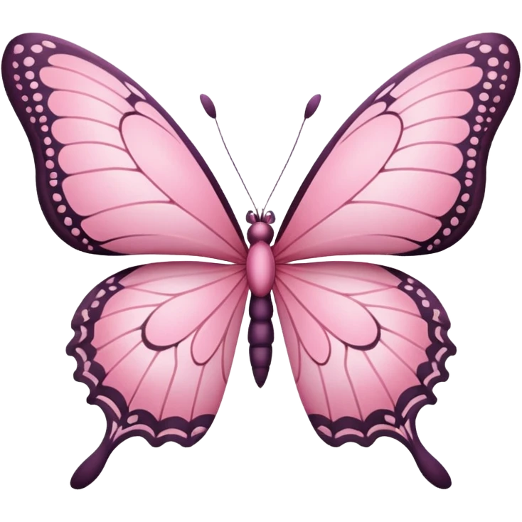 Pink butterfly emoji
