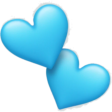 Two light blue hearts emoji