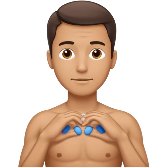 fisioterapia hombre de azul haciendo una terapia manual emoji