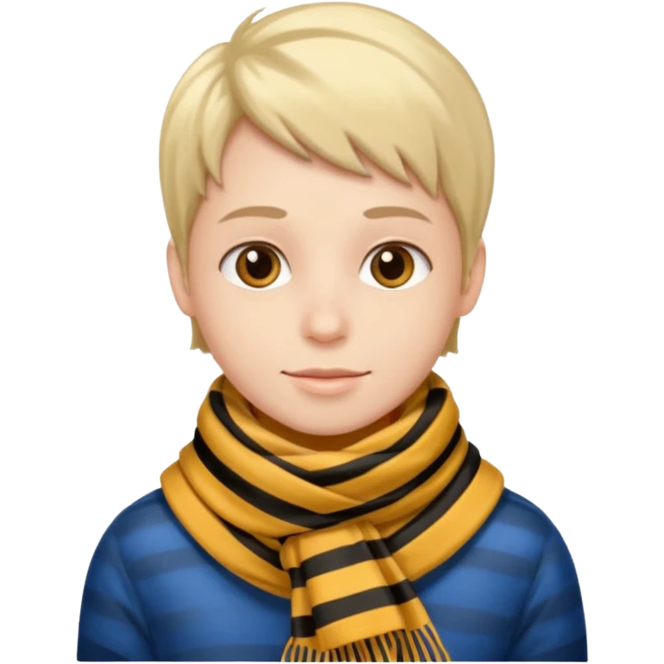 Character with striped Scarf emoji