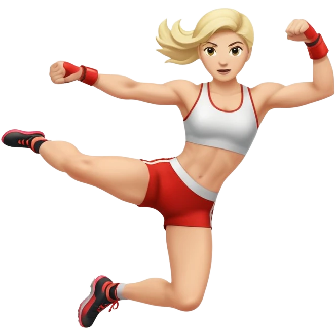 Woman kicking emoji