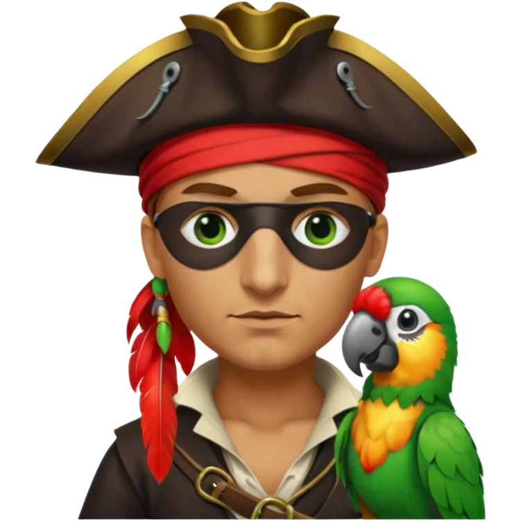 pirate and parrot emoji