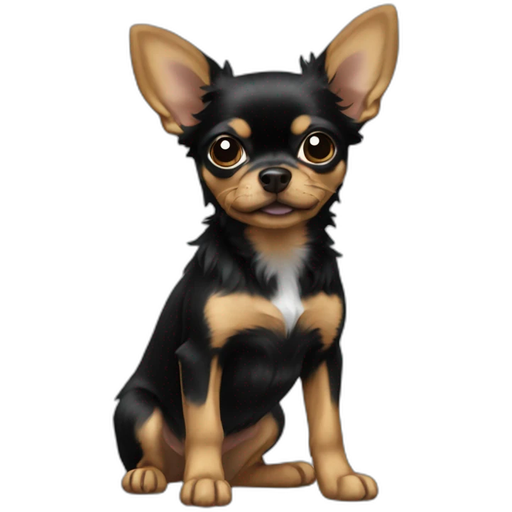 chihuhua + yorkshire + black emoji