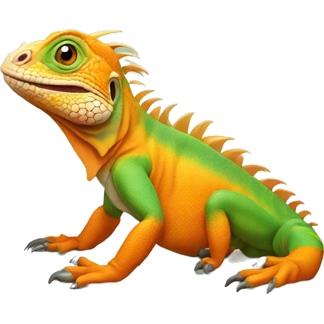 Orange iguana emoji