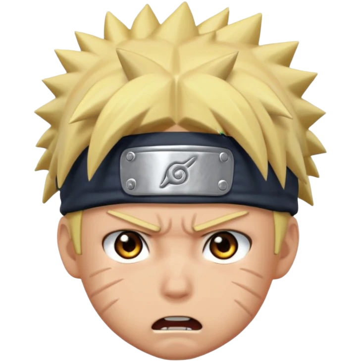 Related to chibi anime style characters of Naruto animes character who are angry only face   emoji