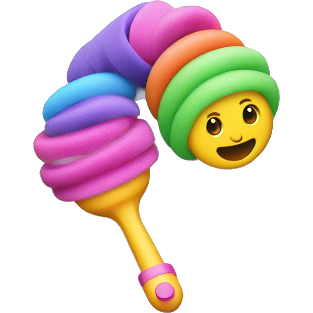 a  singleplastic colorful Velcro Curlers emoji