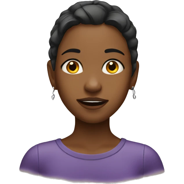Girl with gauged ears emoji
