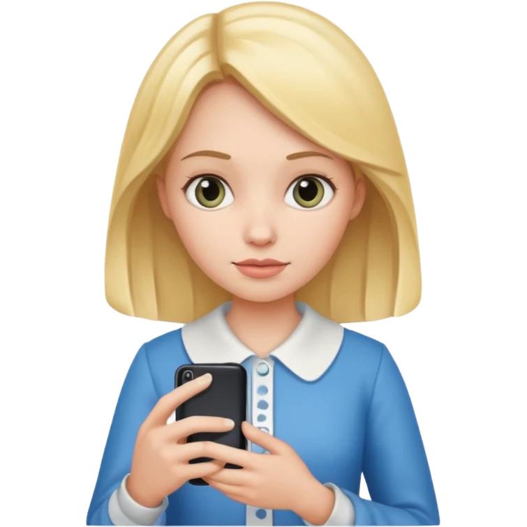 Alice in wonderland with cell phone emoji