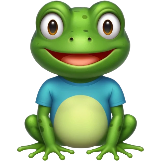 frog with tshirt emoji