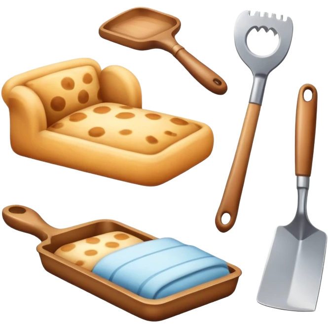 pets accessories like food tools pets-home, beds etc emoji