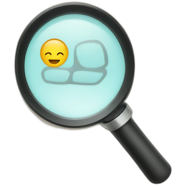 Magnifying Glass over letters emoji