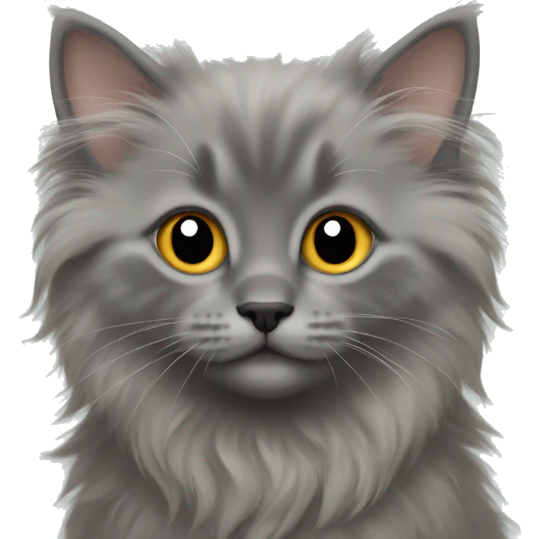 fluffy nebelung kitten emoji