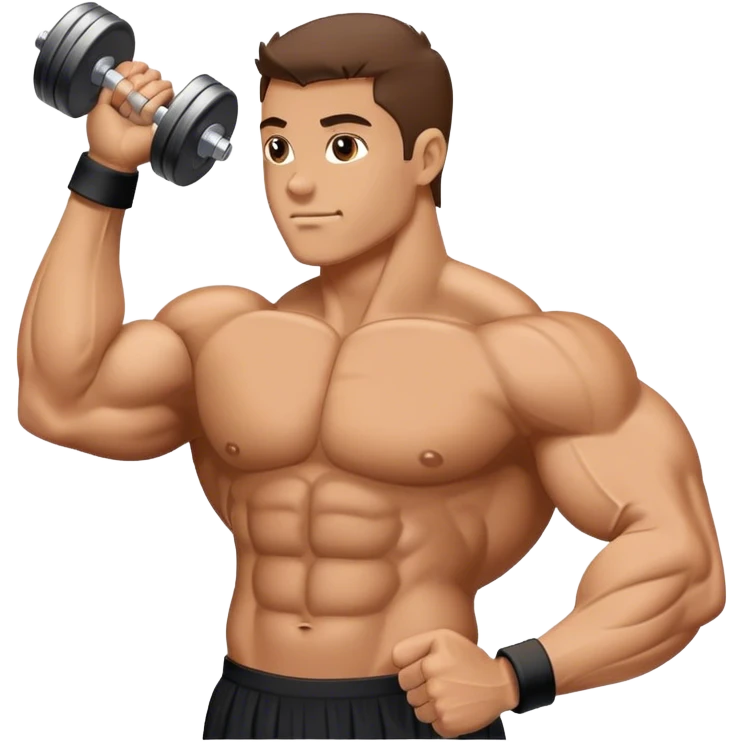 bicep side view holding a dumbbell emoji
