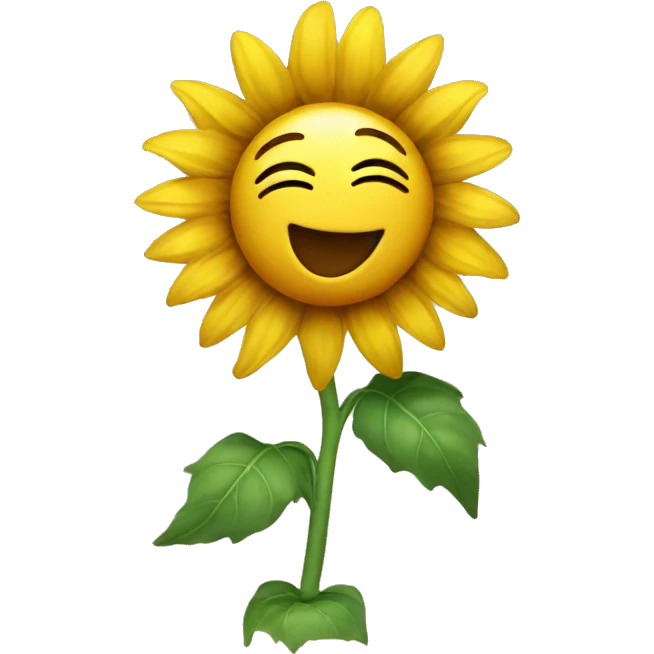 Dancing sunflower  emoji