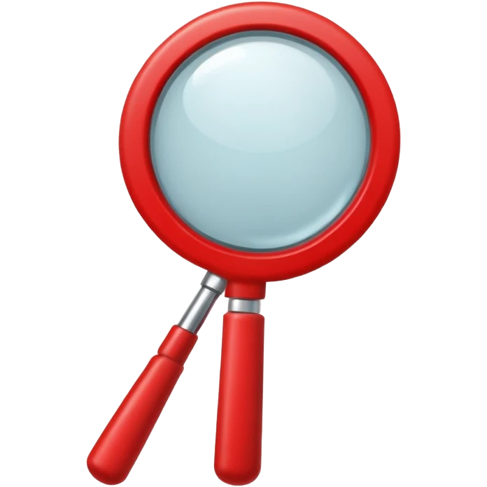 magnifying glasses  red emoji