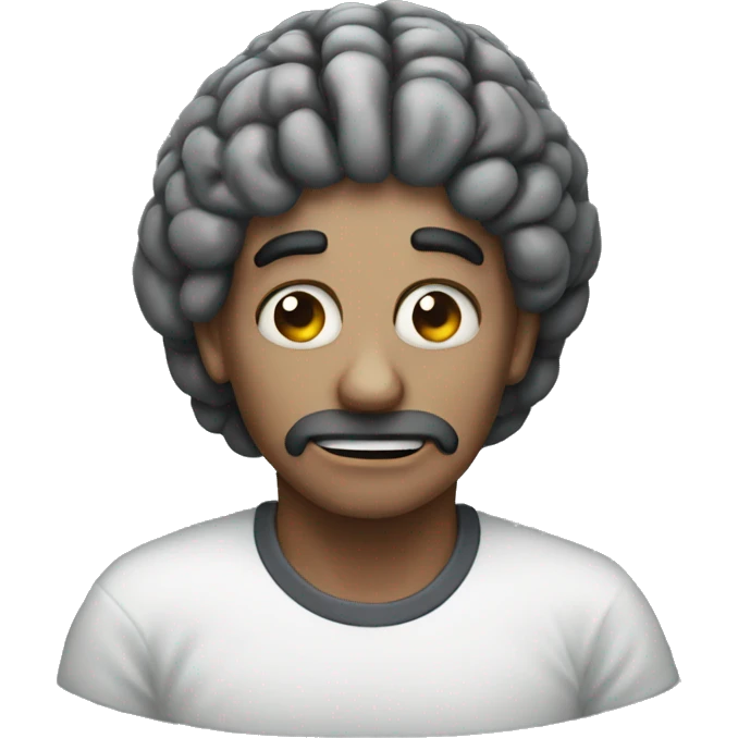 dark brain   emoji