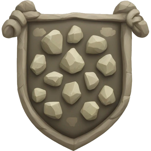 Stones and rocks family crest emoji